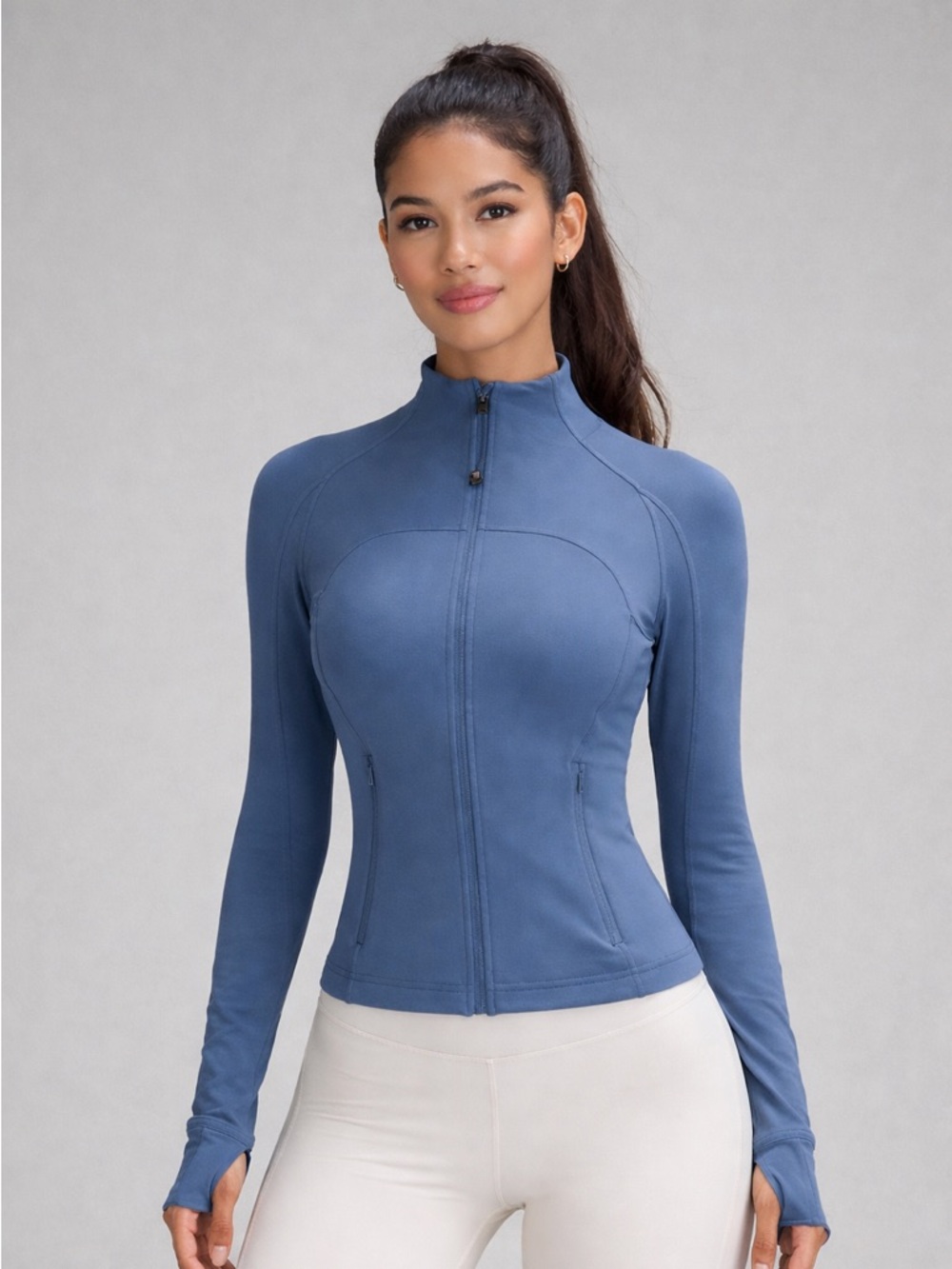 Lululemon Define Jacket Cropped Pitch Blue - Size 4 (Small)